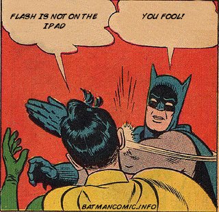 Batman and Robin on Flash in the iPad
